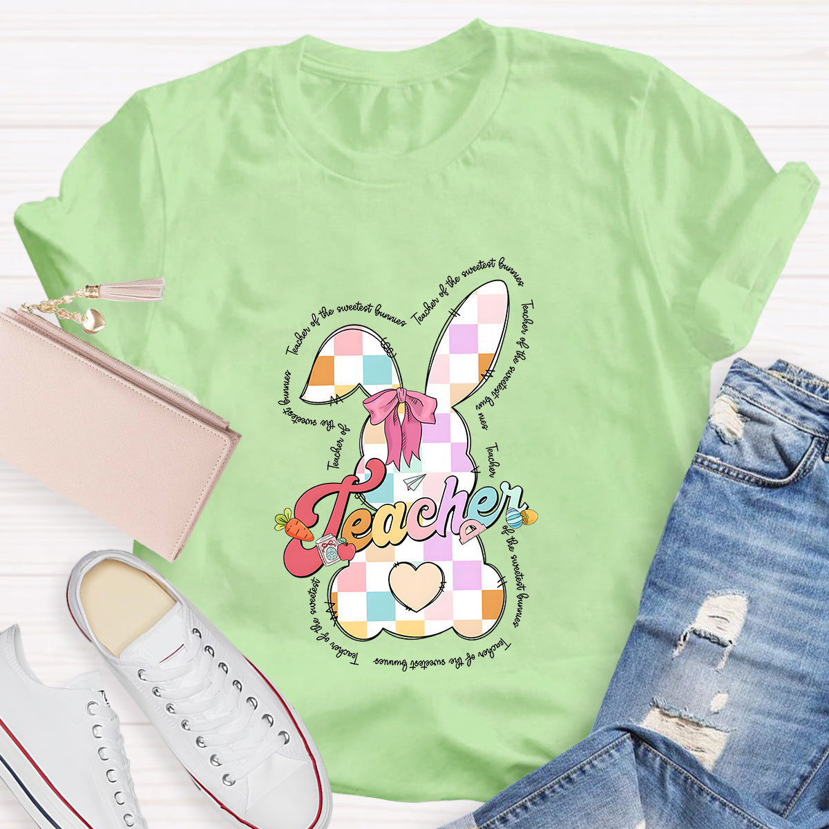 Teaching Of The Sweetest Bunnies Teacher T-Shirt