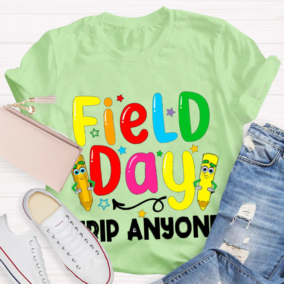Field Day Pencil Teacher T-Shirt
