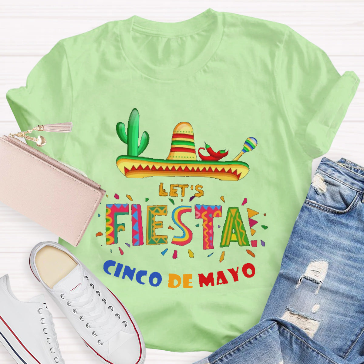 Let's Fiesta Cinco De Mayo Teacher T-Shirt