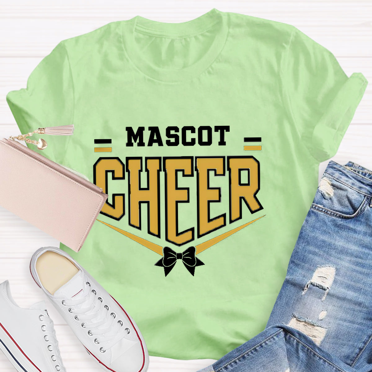 Personalized Mascot Cheer Teacher T-Shirt