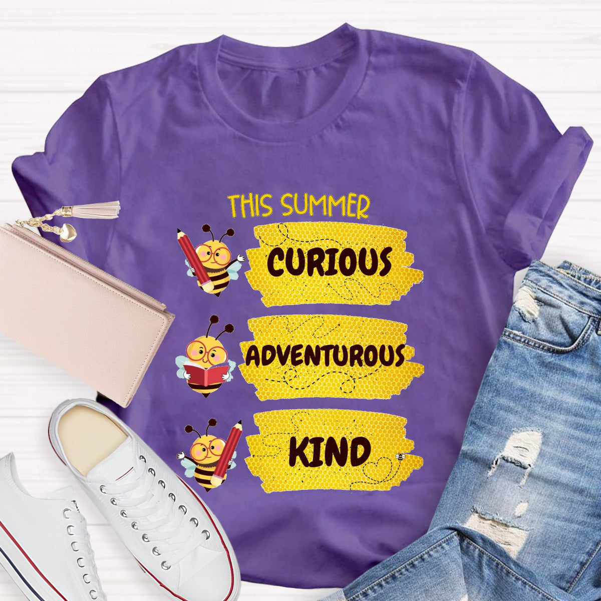 The Summer Curious Adventurous Kind Teacher T-Shirt