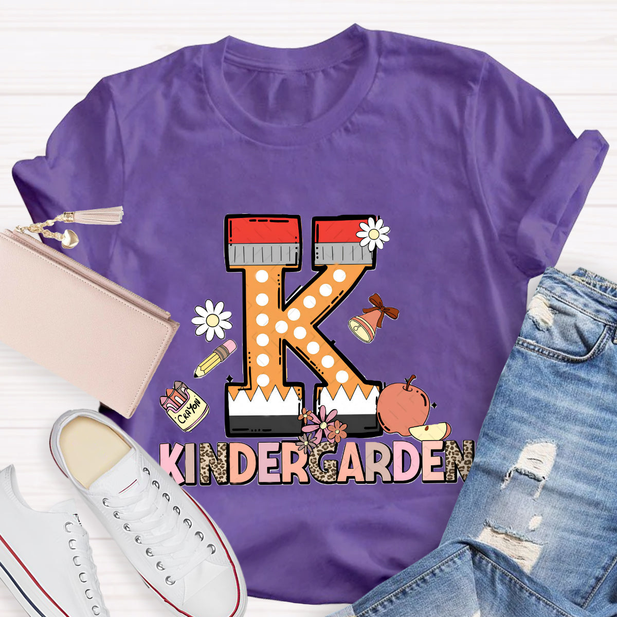 Personalized Grade K IS Symbol Of kindergarten Teacher T-Shirt