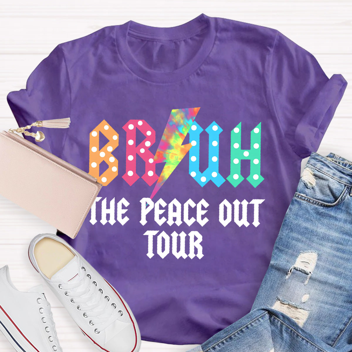 Bruh The Peace Out Tour Teacher T-Shirt