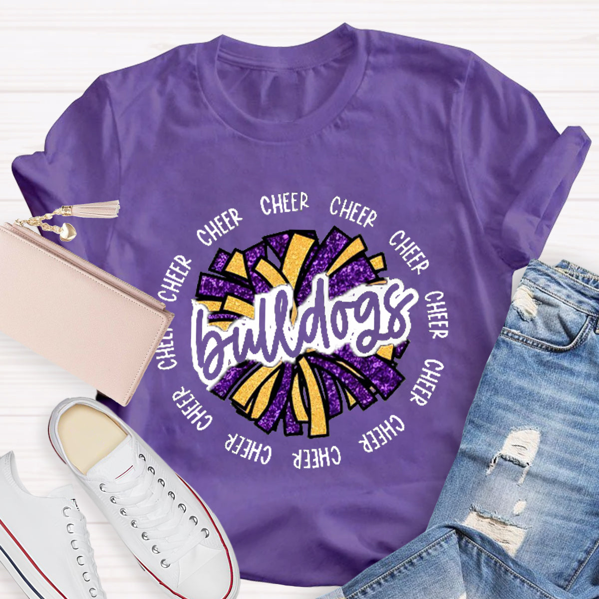 Personalized Cheer Mascot Teacher T-Shirt