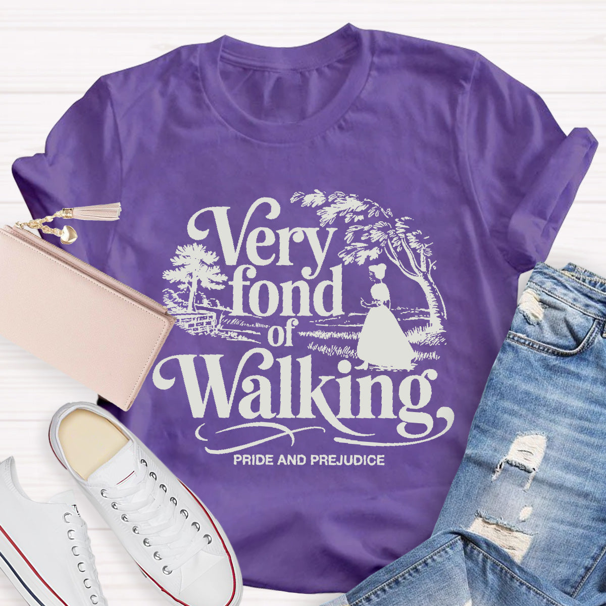 Very Fond Of Walking Teacher T-Shirt