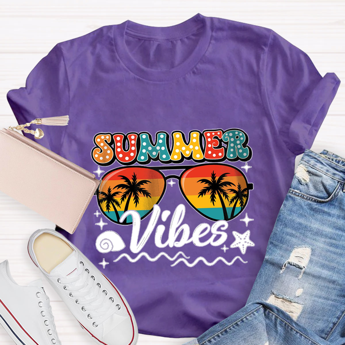 Summer Vibes Teacher T-Shirt