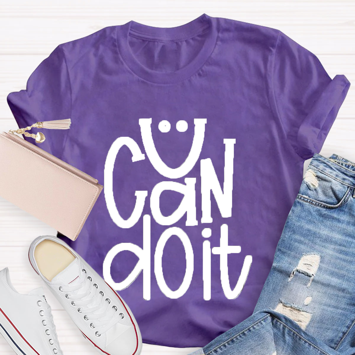 Can Do It Smile Teacher T-Shirt