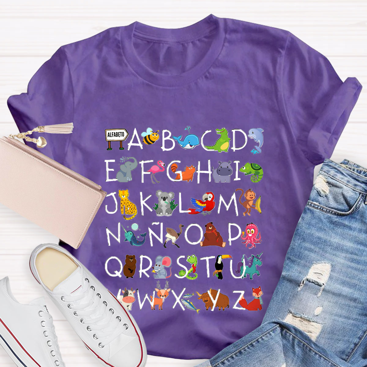 Animal Insect Alphabet T-Shirt