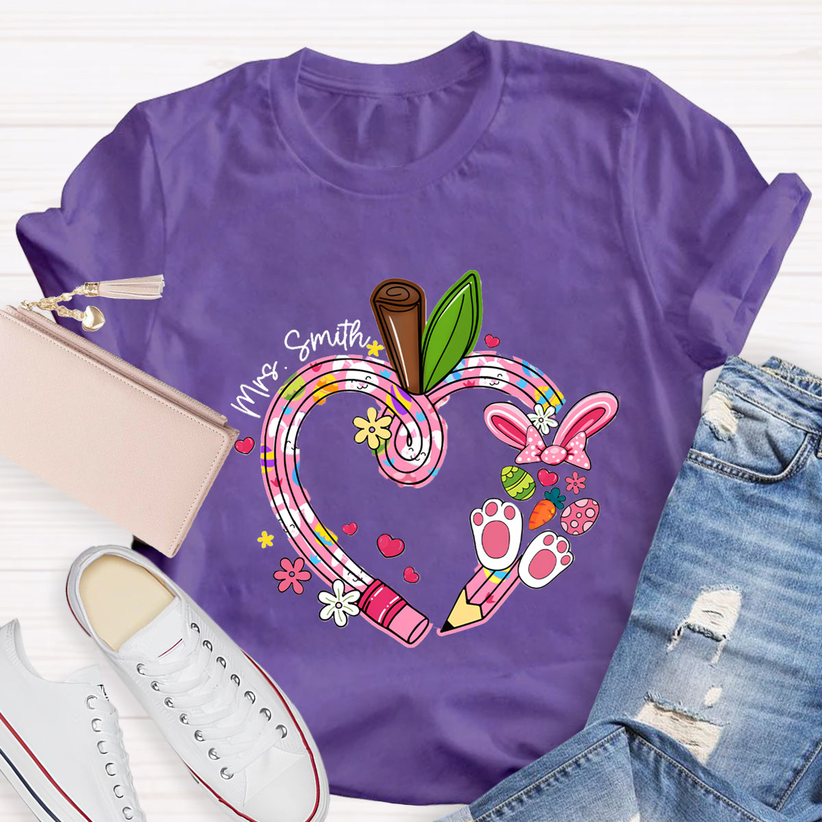 Personalized Name Easter Bunny T-Shirt