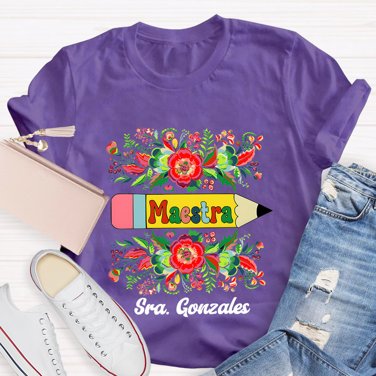 Personalized Maestra Name T-Shirt