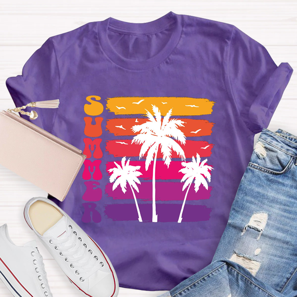 Summer Beach Teacher T-Shirt
