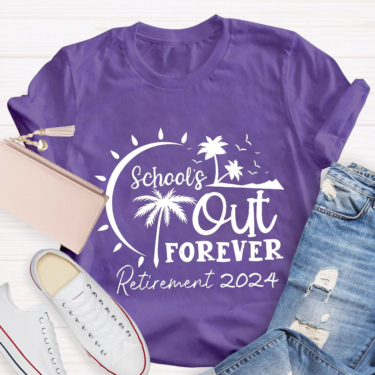 Personalized Retirement Time School's Out Forever T-Shirt