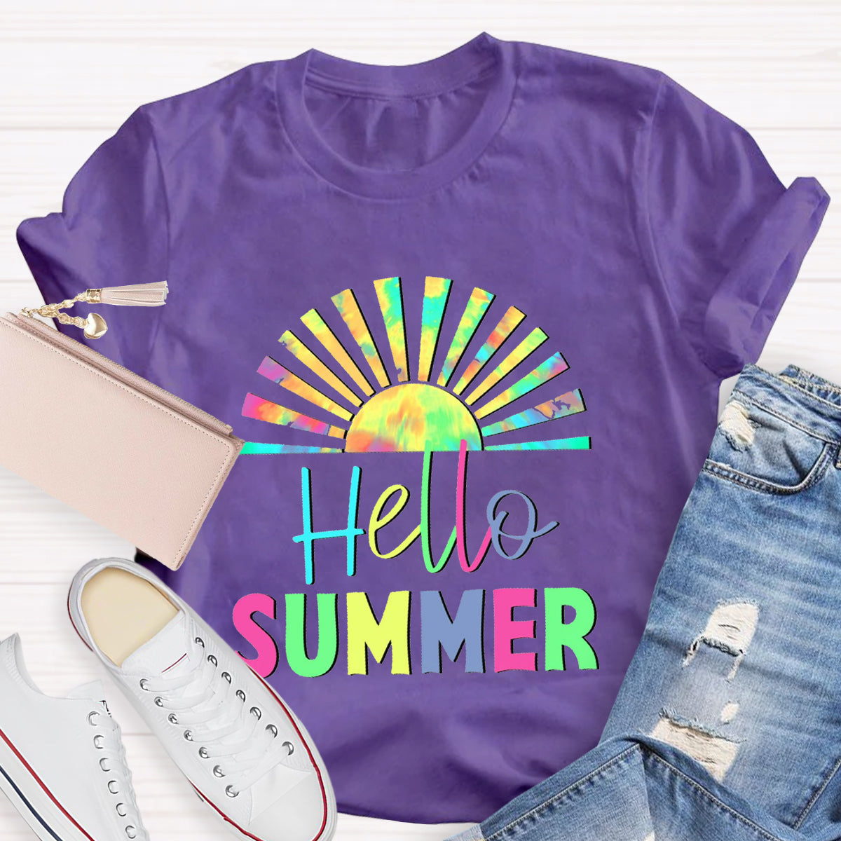 Hello Summer Sun Teacher T-Shirt