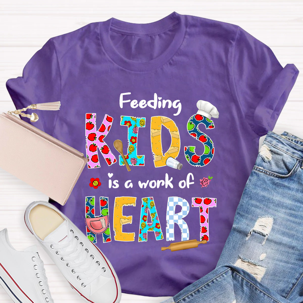 Feeding Kids Is A Work of Heart T-Shirt