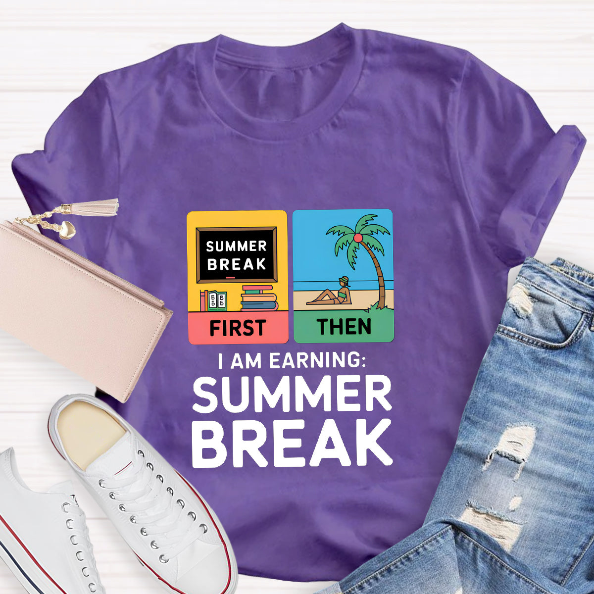 I Am Earning Summer Break Teacher T-Shirt