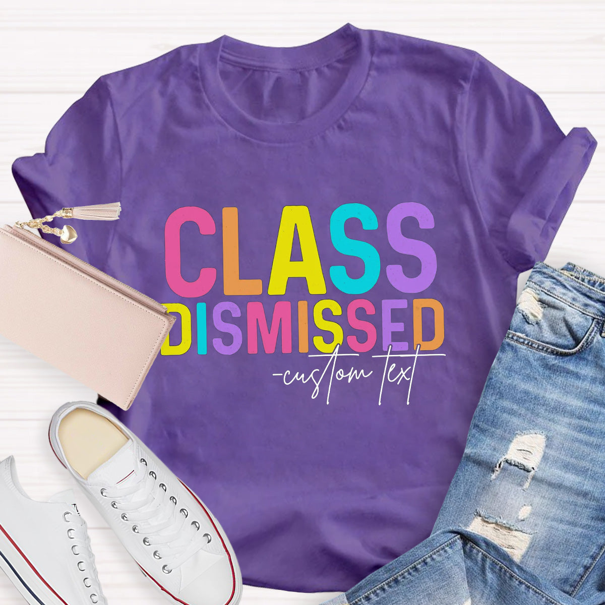 Personalized Name Class Dismissed Teacher T-Shirt