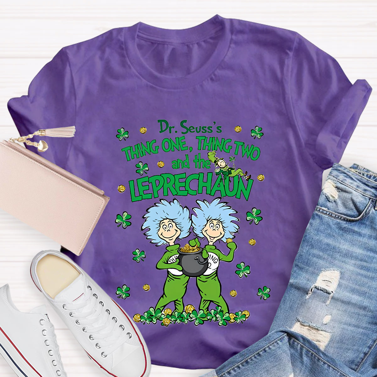 Thing One Thing Two And The Leprechaun Teacher T-Shirt