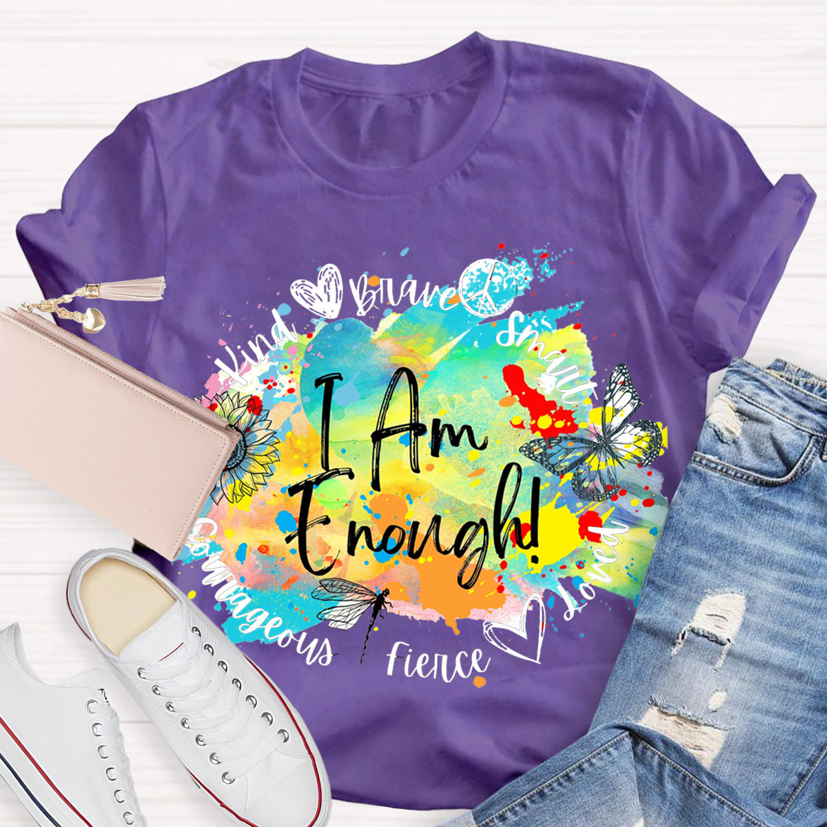 I Am Enough Mental Health Matters Teacher T-Shirt