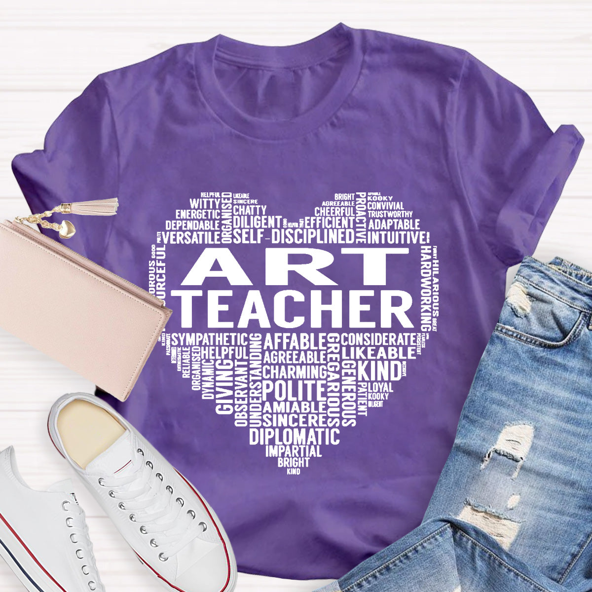Art Teacher Defination Heart T-Shirt