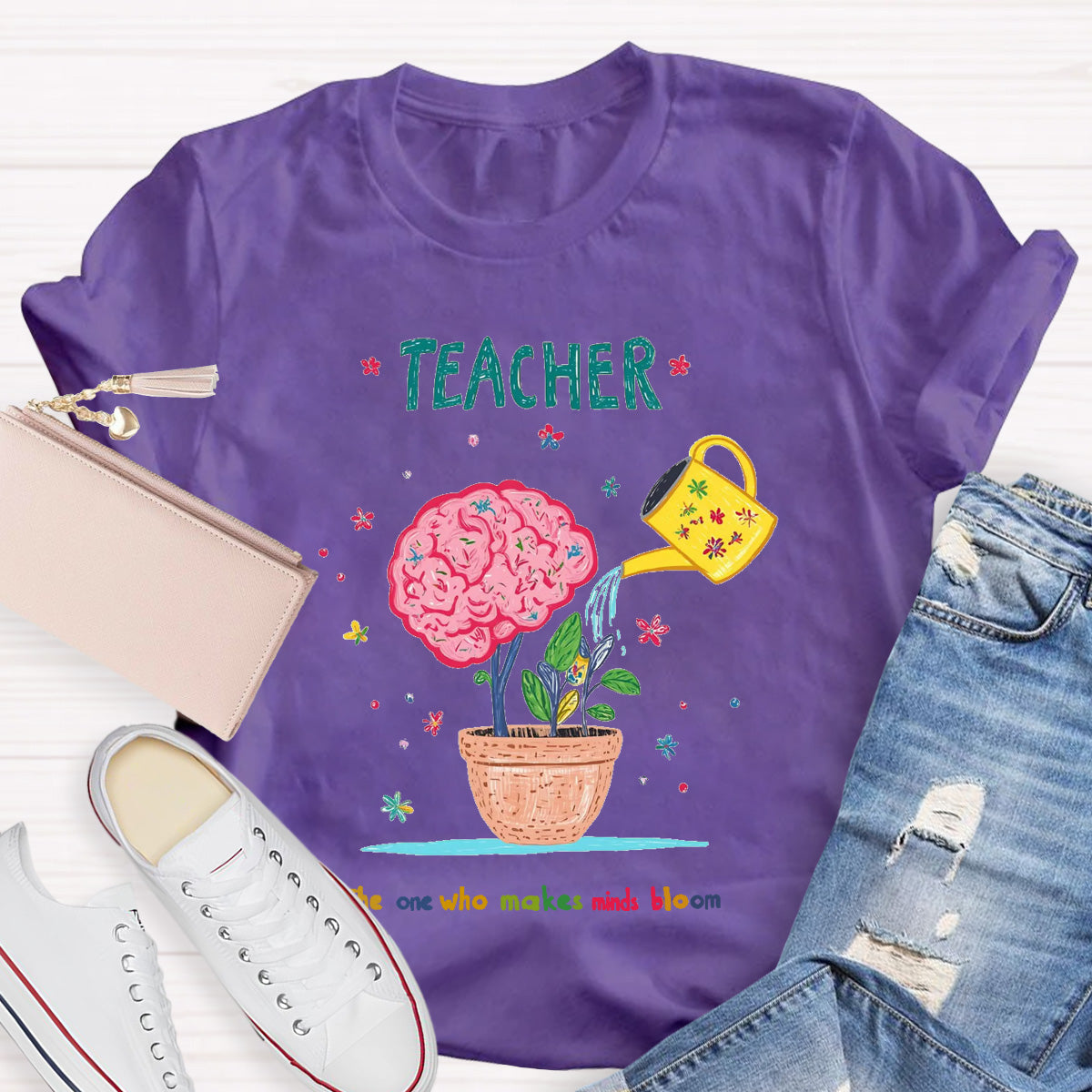 Teacher The One Who Makes Mind Bloom T-Shirt