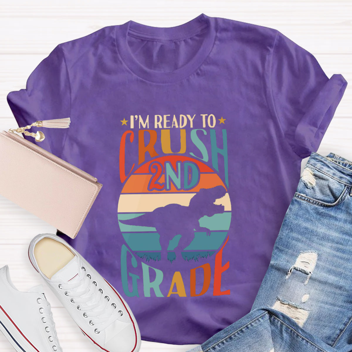 Personalized Grade I‘M Ready To Crush 2nd Grade Teacher T-Shirt