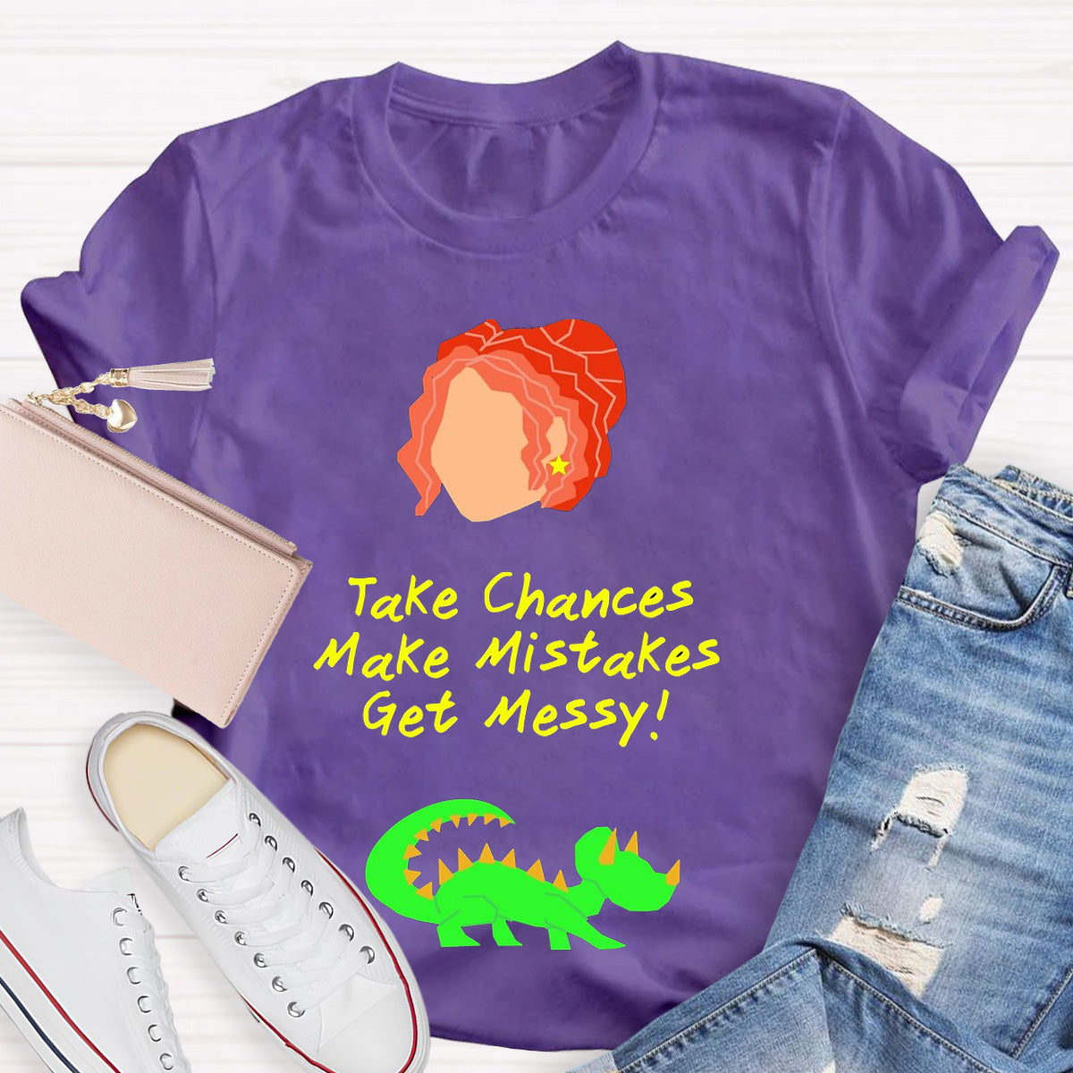 Take Chances Make Mistakes School Bus Teacher T-Shirt
