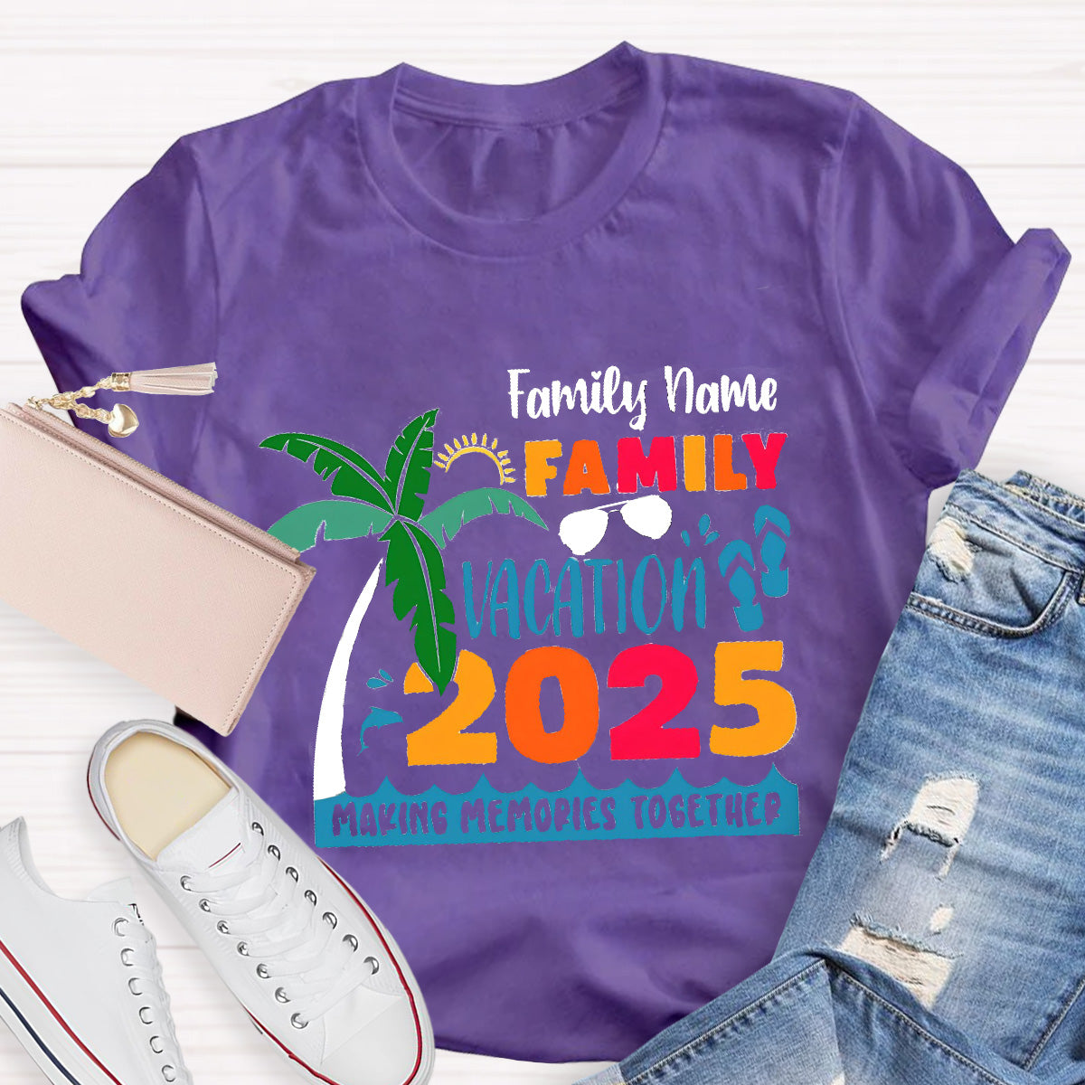 Personalized Family Name Vacation Teacher T-Shirt