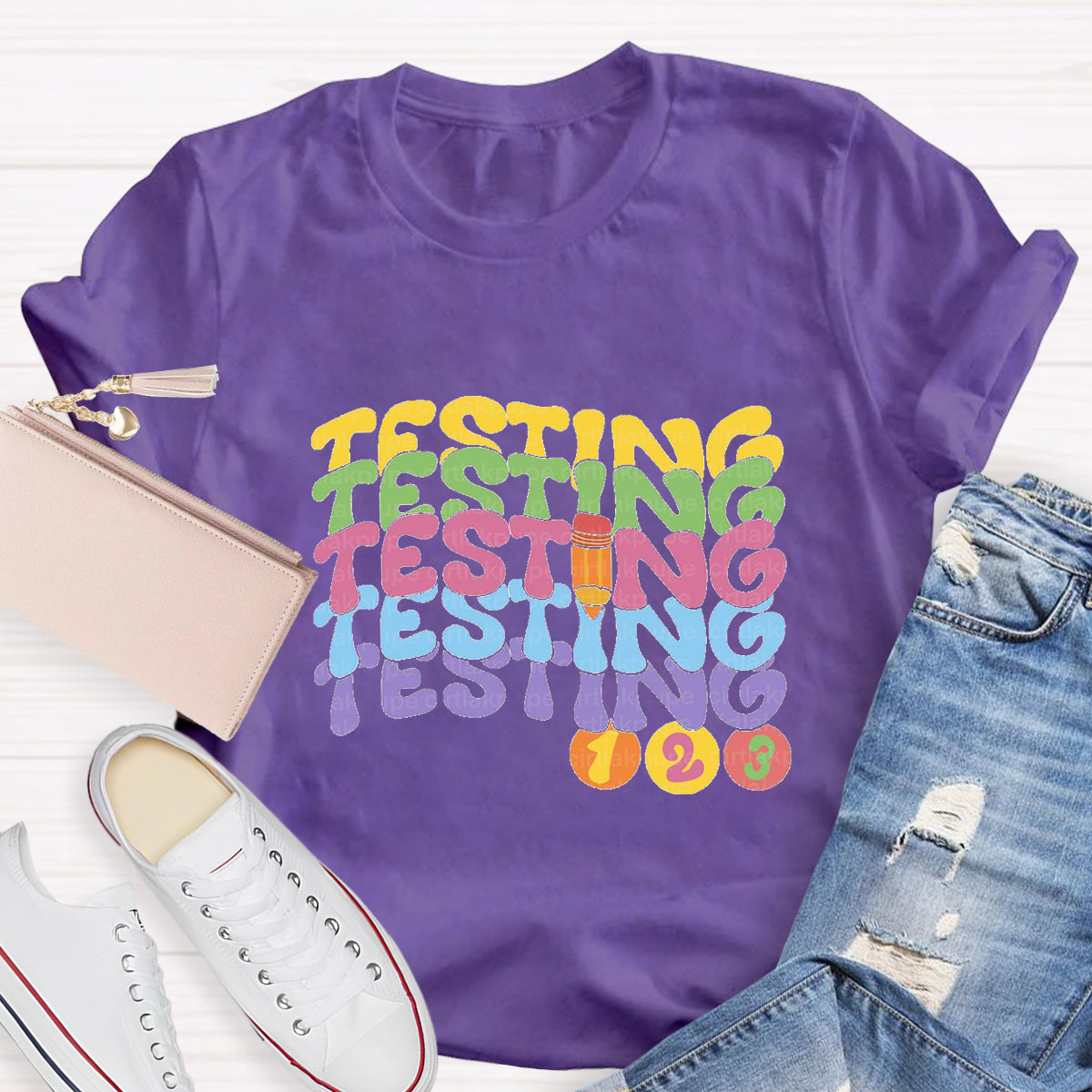 Testing Test Day 123 Teacher T-Shirt
