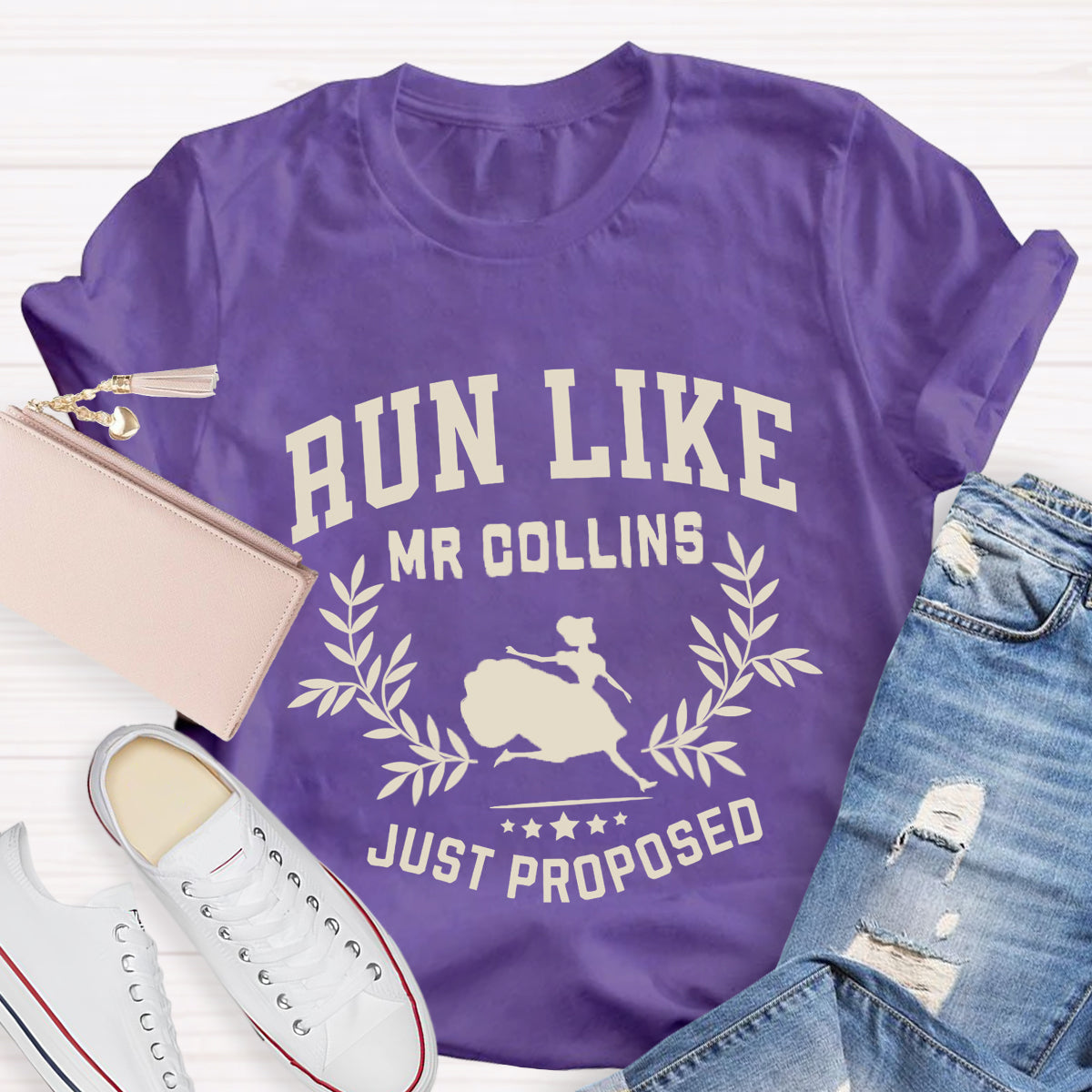 Run Like Mr Collins Just Proposed Teacher T-Shirt