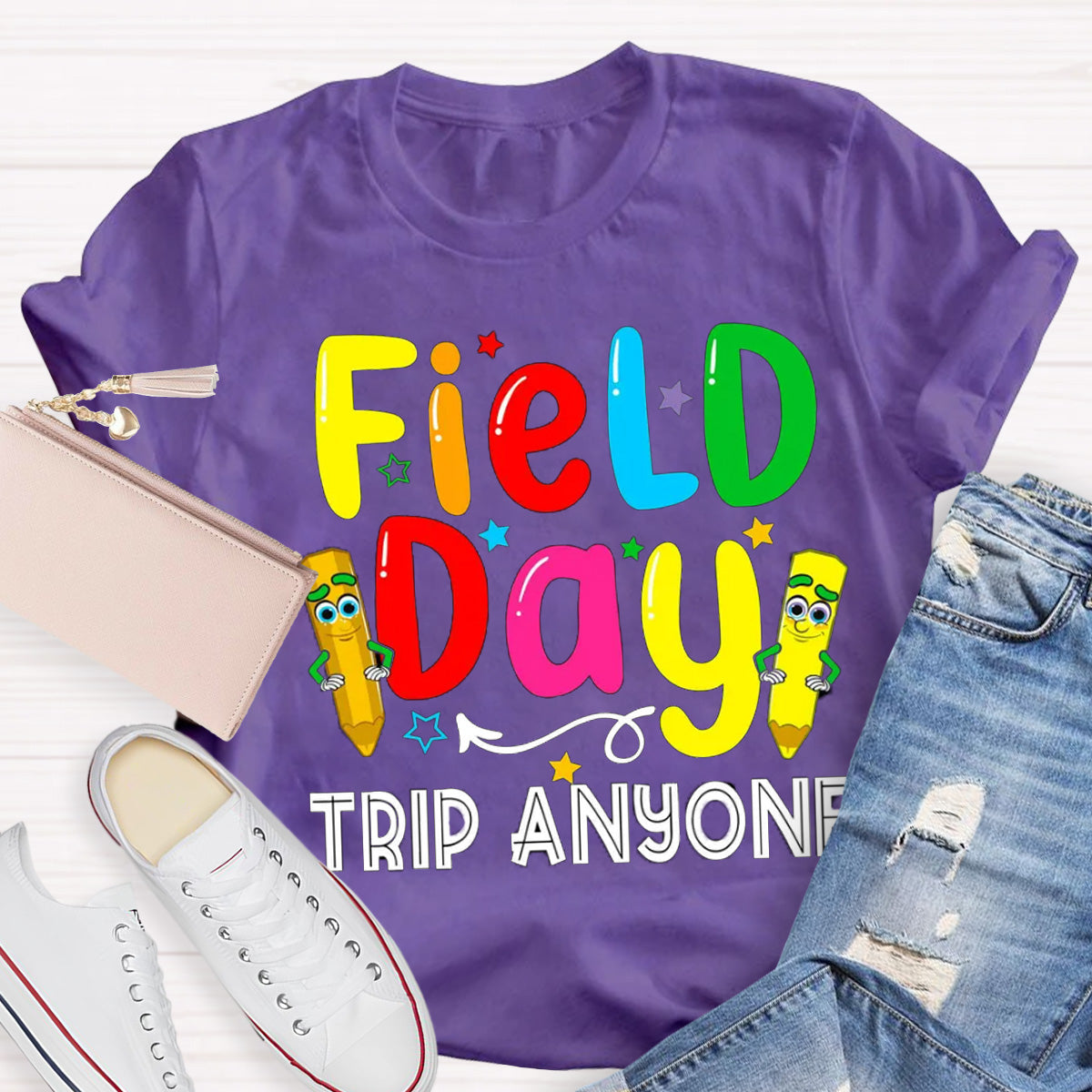Field Day Pencil Teacher T-Shirt