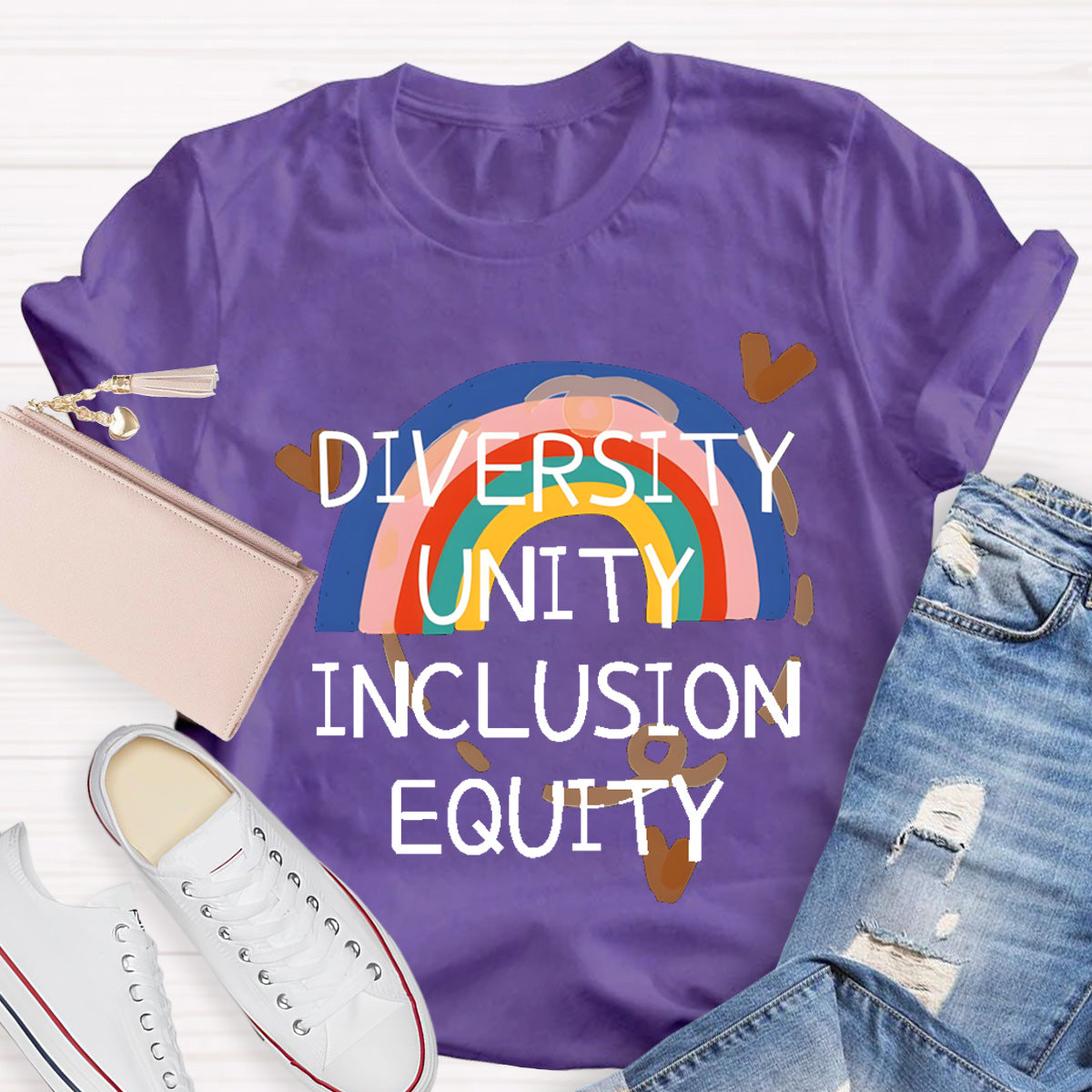 Diversity Unity Inclusion Equity Rainbow T-Shirt
