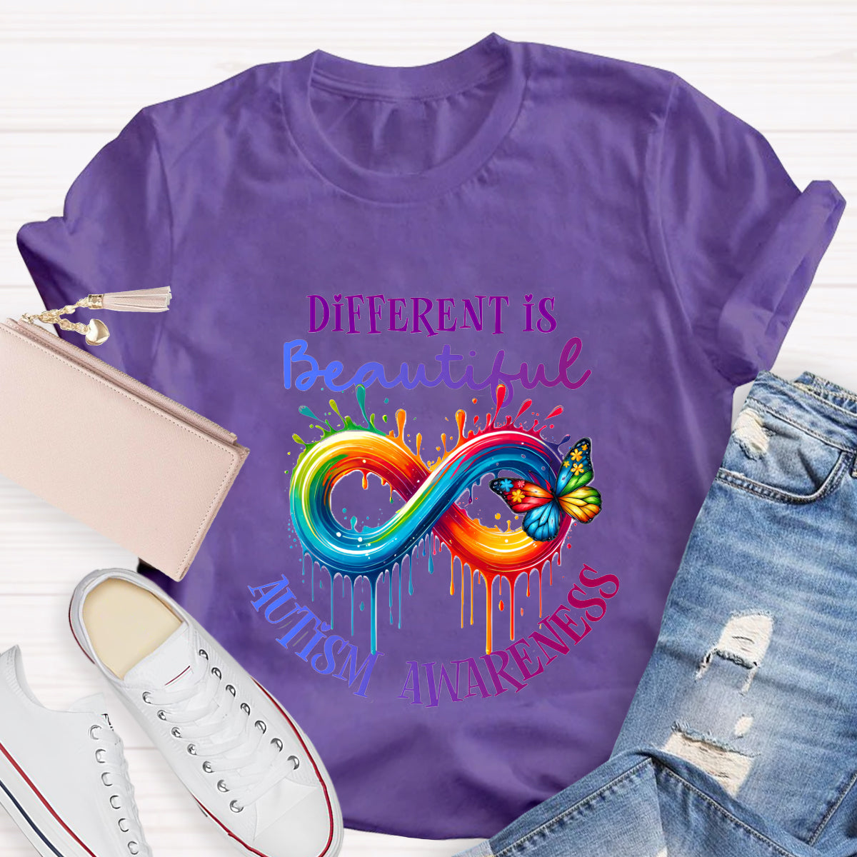 Different Is Beautiful Autism Awareness T-Shirt