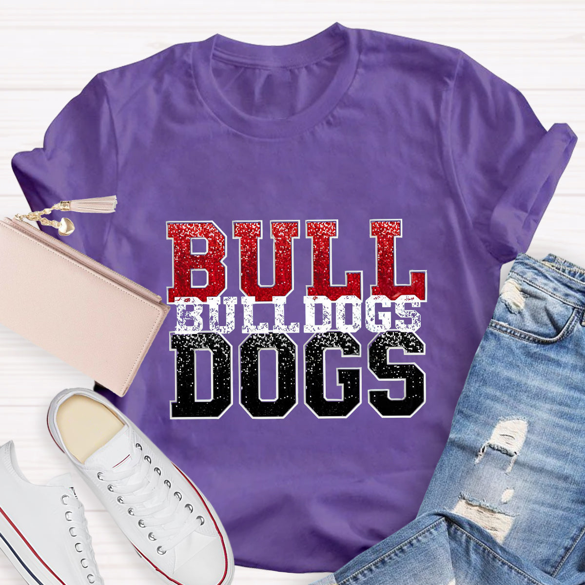 Personalized Mascot Bulldogs Teacher T-Shirt