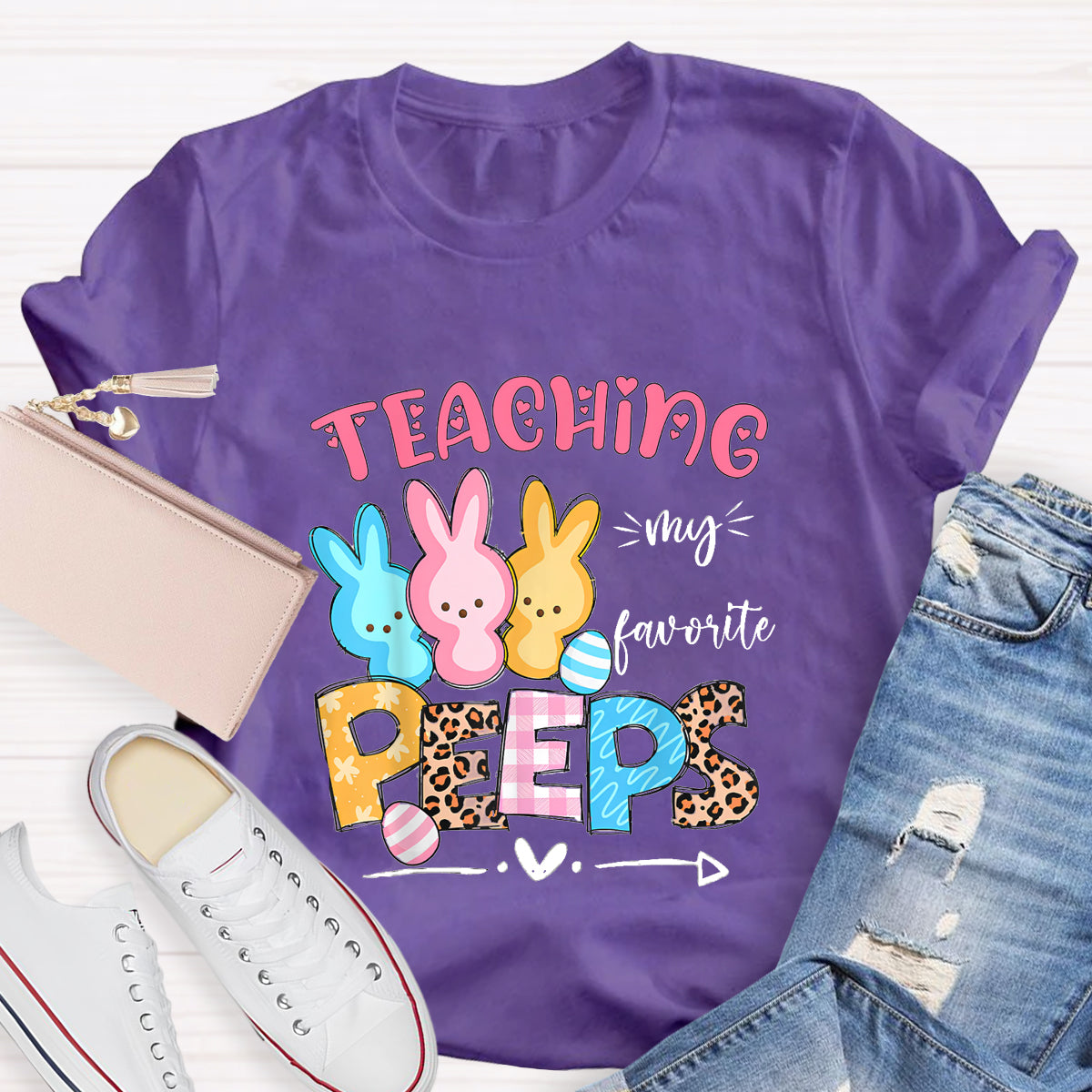 Teaching My Favorite Peeps Easter Teacher T-Shirt