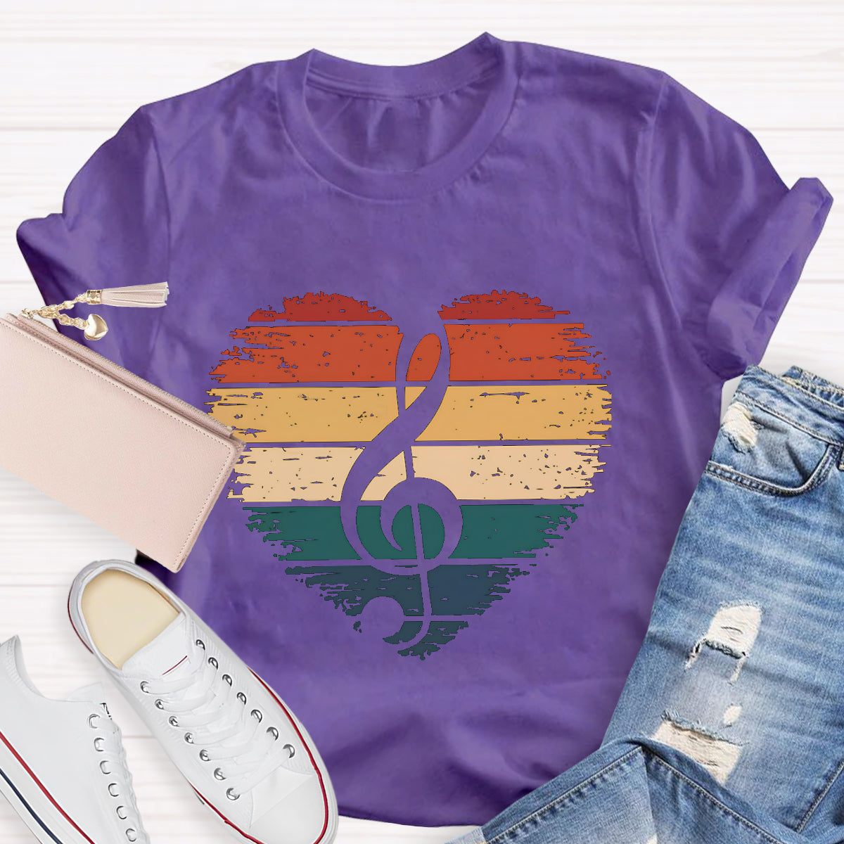 Rainbow Music Teacher T-Shirt