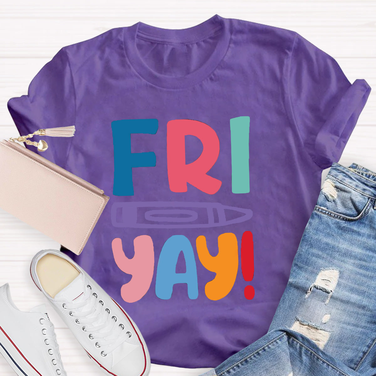 Fri Yay Pencil Teacher T-Shirt