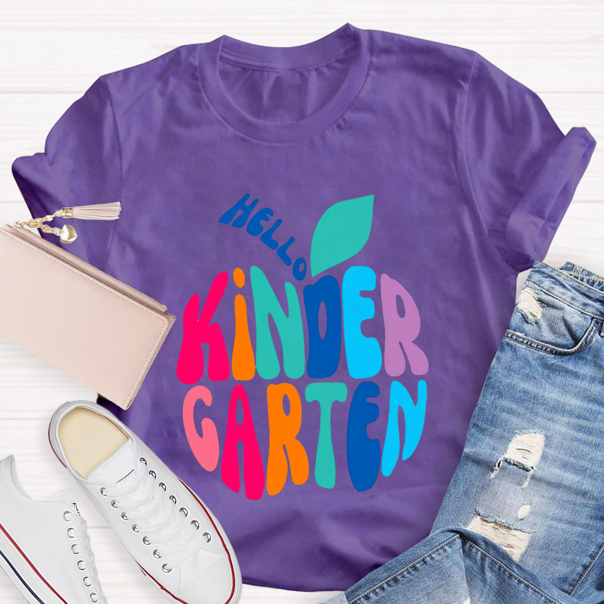 Personalized Grade Hello Kindergarten Teacher T-Shirt
