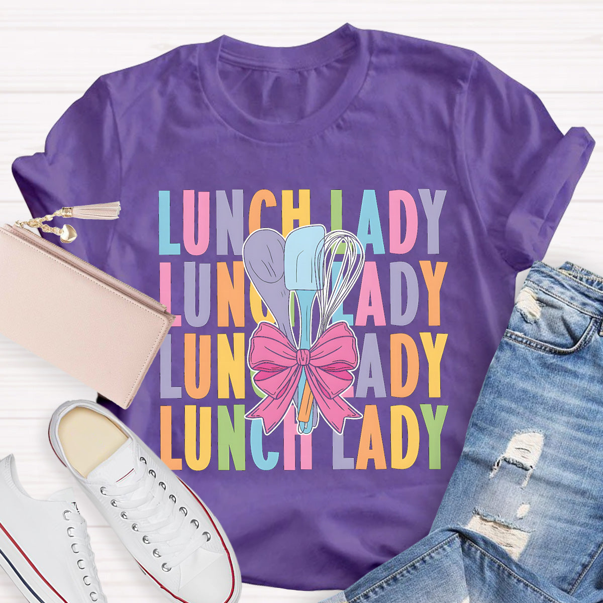 Beautiful Bow Lunch Lady T-Shirt