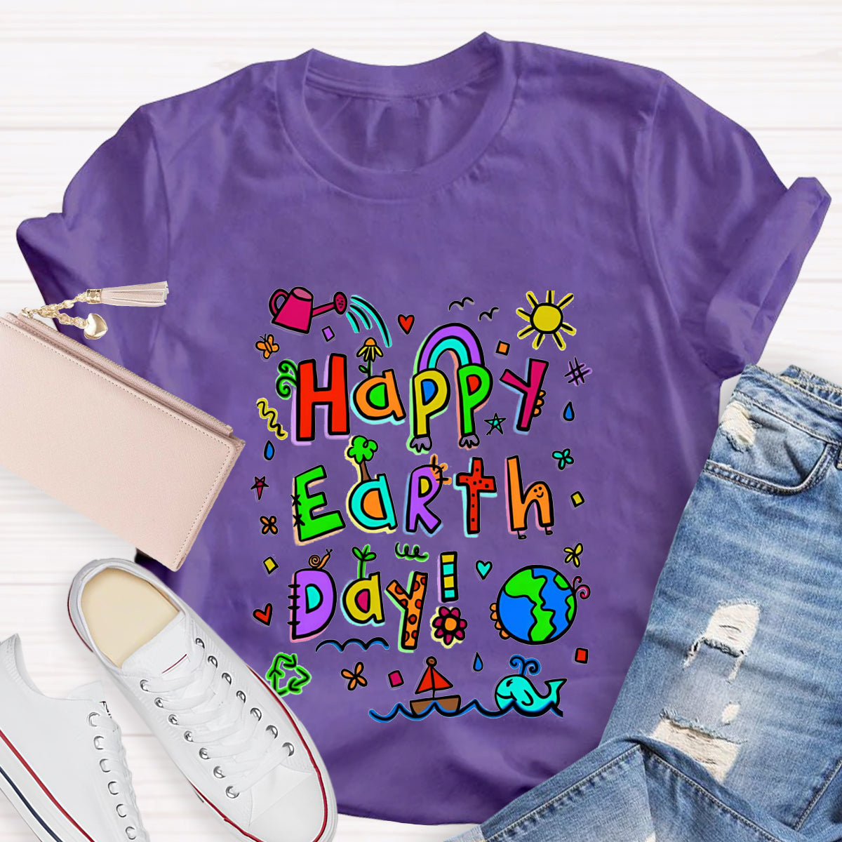 Floral Happy Earth Day T-Shirt