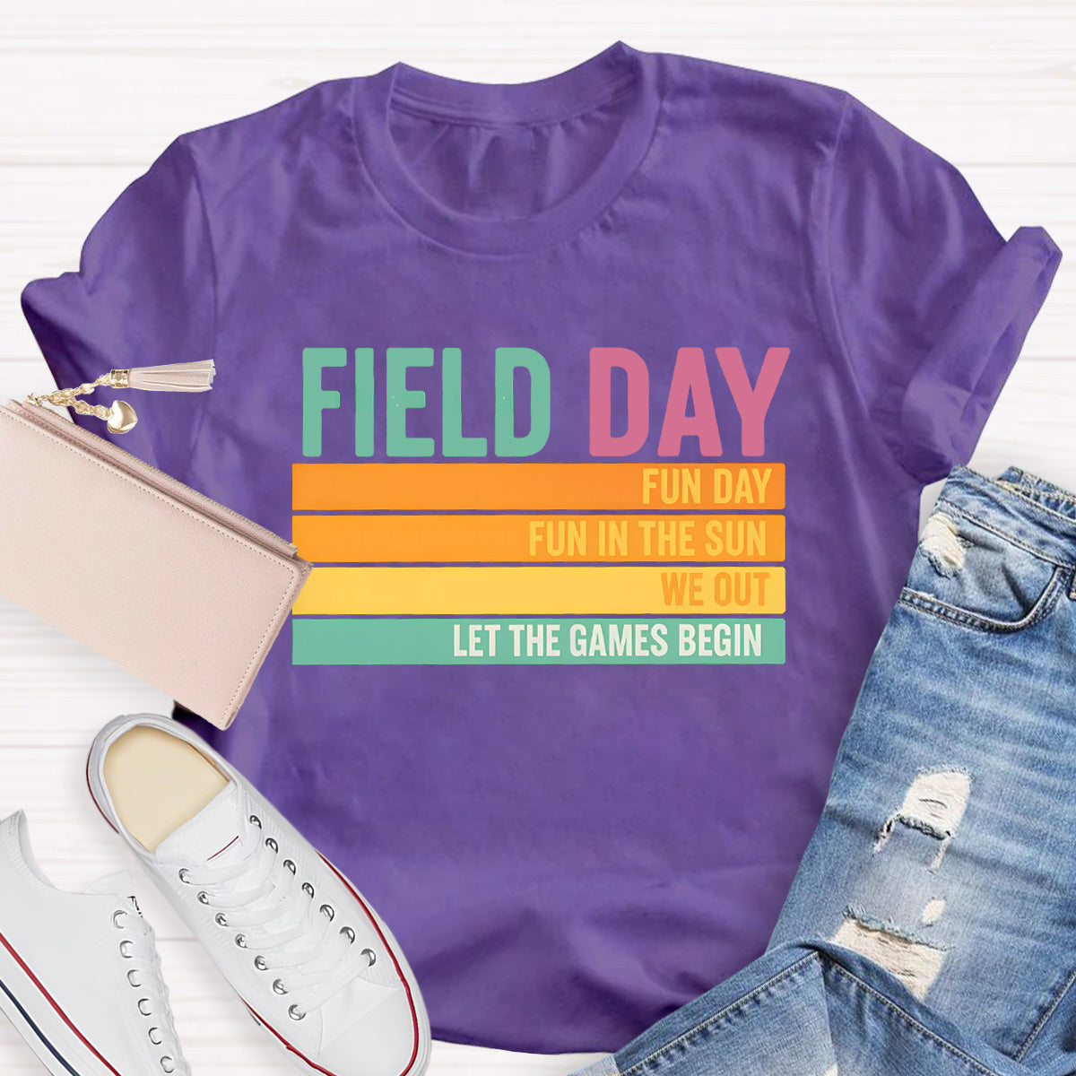 Field Day Let The Game Begin Teacher T-Shirt
