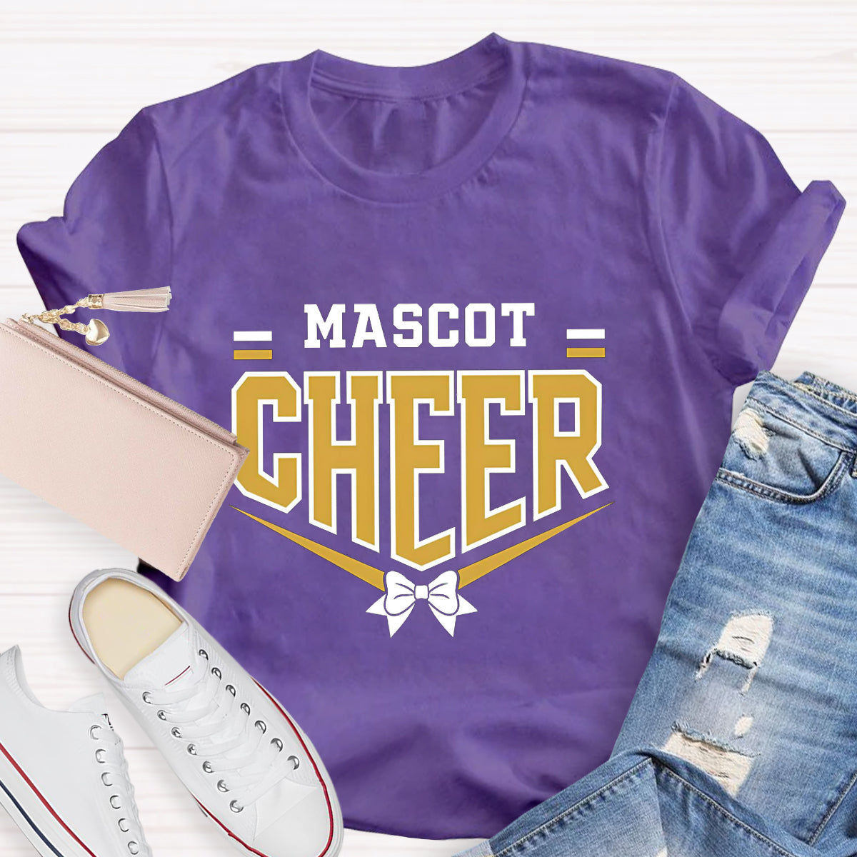 Personalized Mascot Cheer Teacher T-Shirt