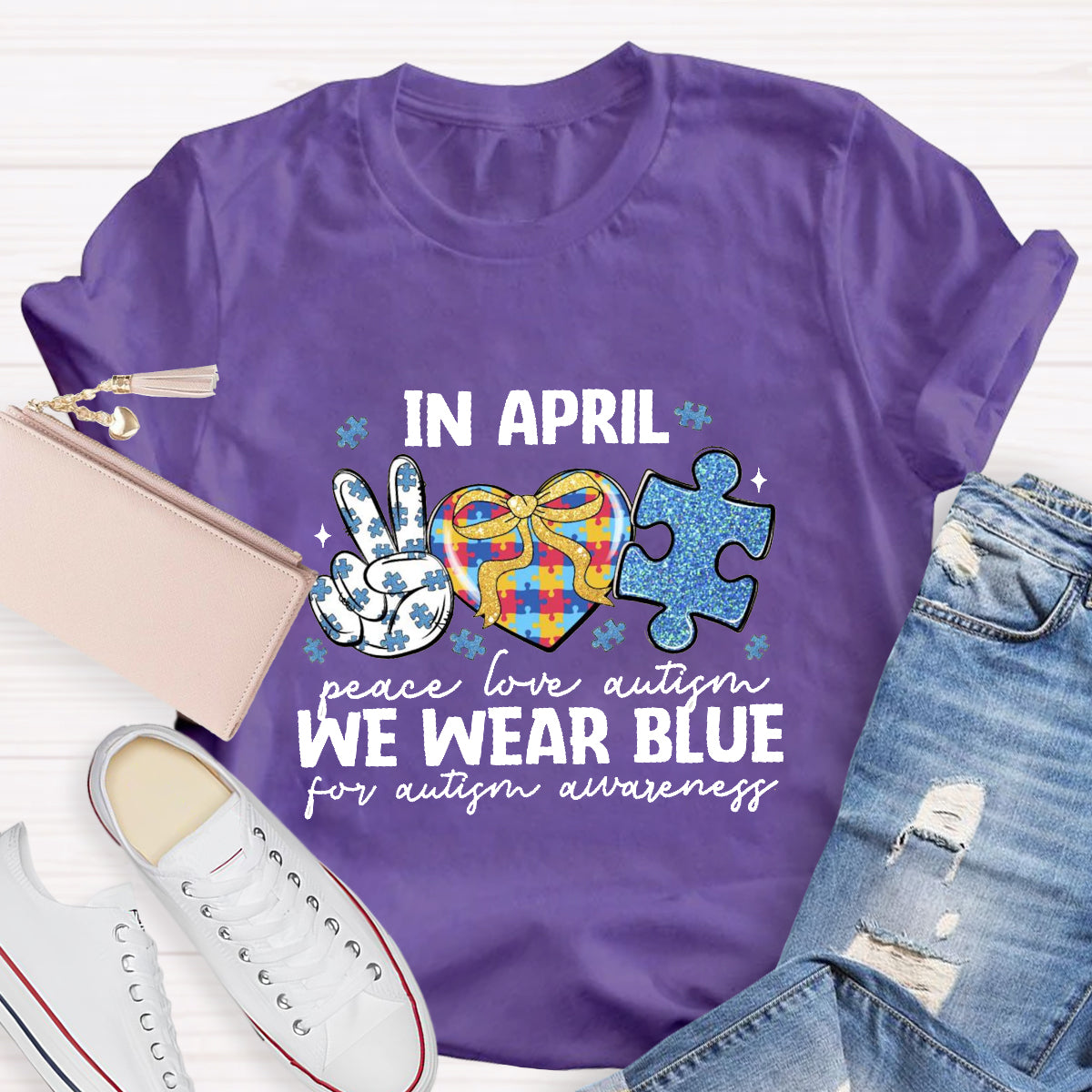 We Wear Blue Teacher T-Shirt