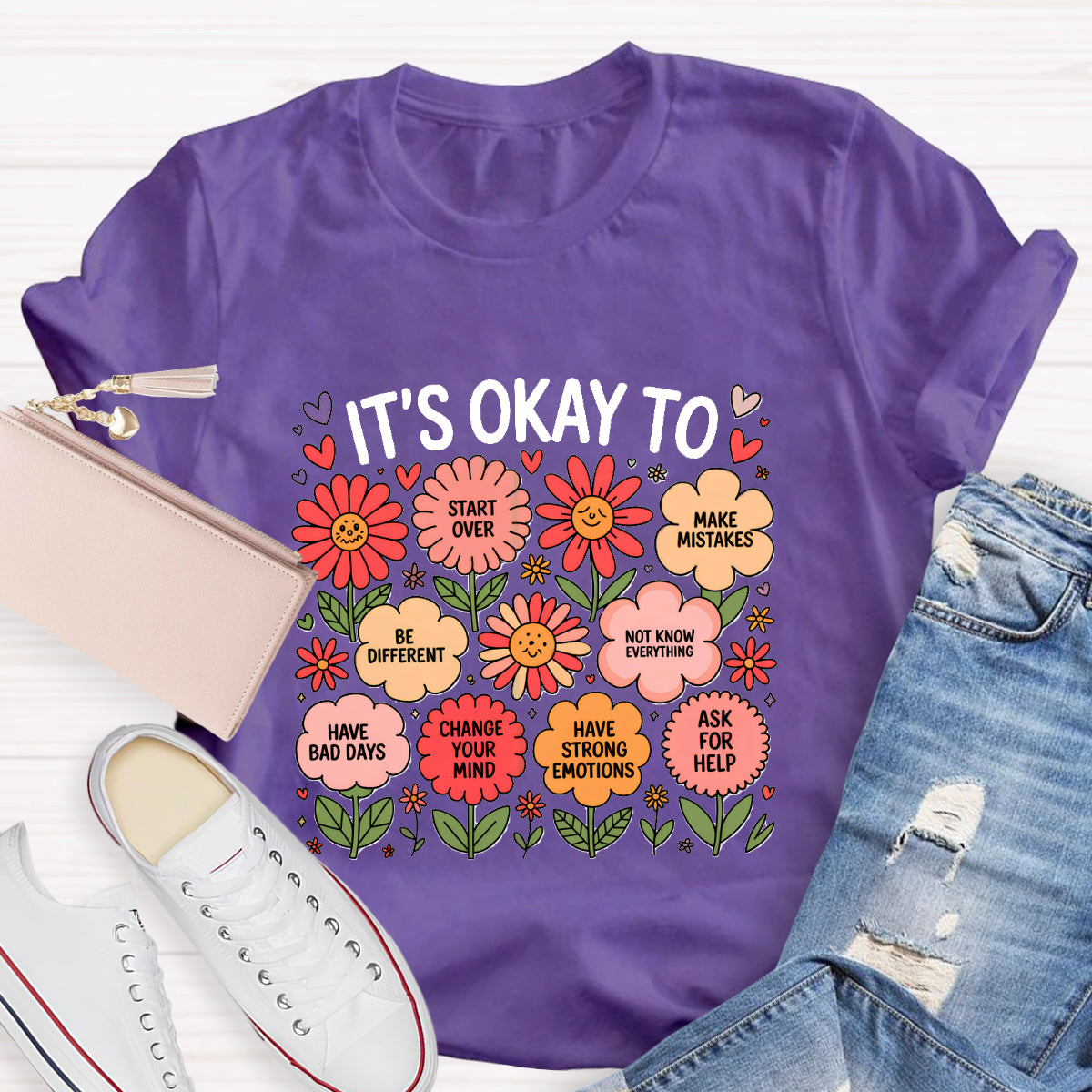 It's Okay To Make Mistakes Be Different Teacher T-Shirt