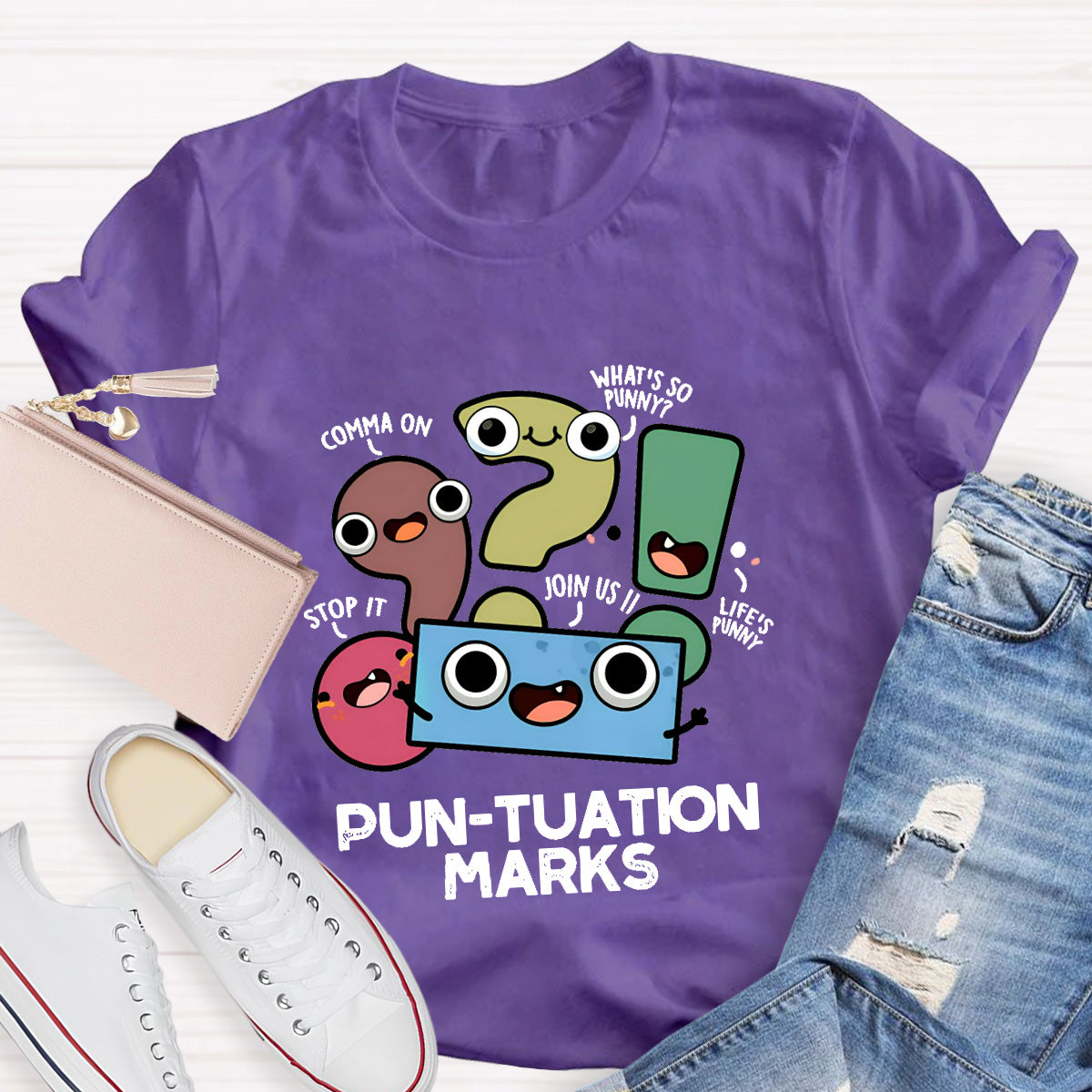 Pun-tuation Marks Teacher T-Shirt