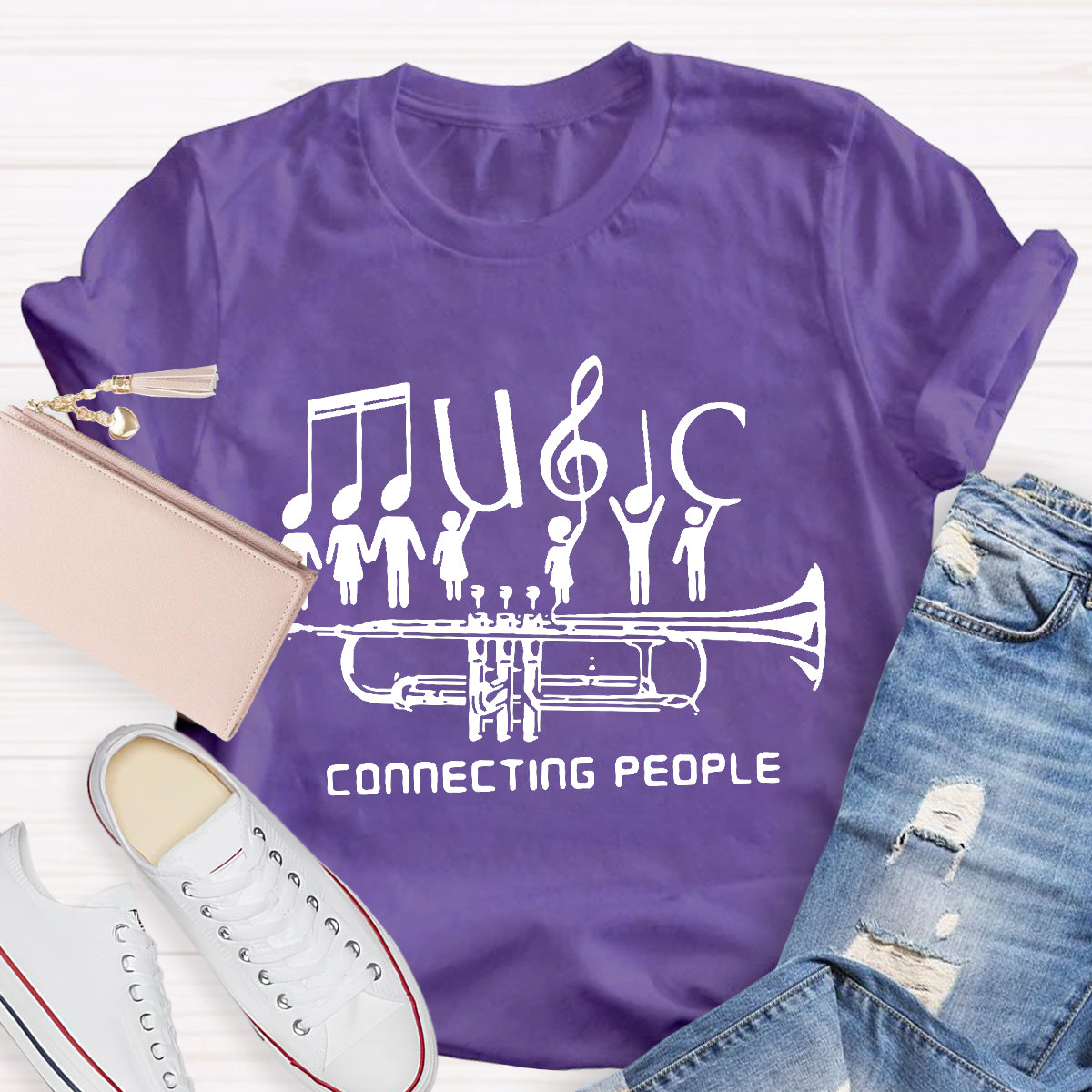 Music Connecting People Teacher T-Shirt
