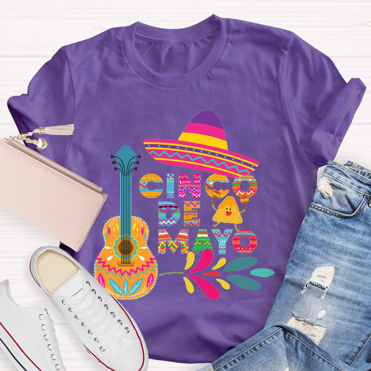 Cinco De Mayo Guitar Teacher T-Shirt