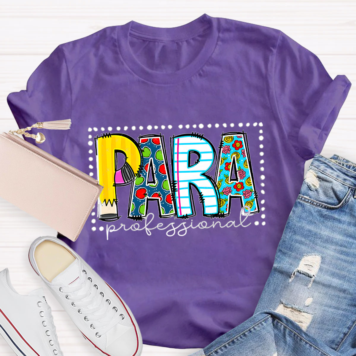 Para Professional Teacher With Heart T-Shirt