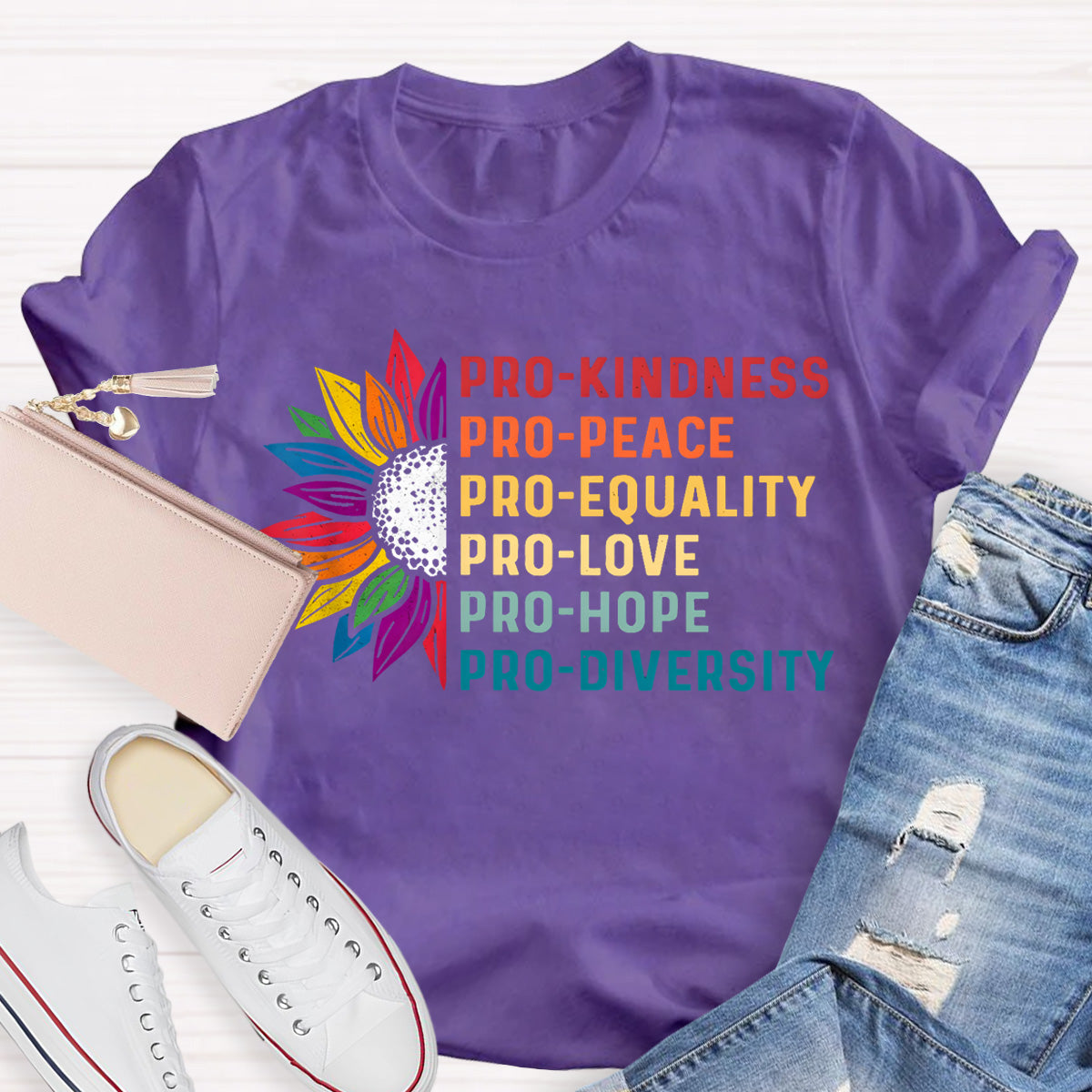 Pro Kindness Pro Hope Teacher T-Shirt