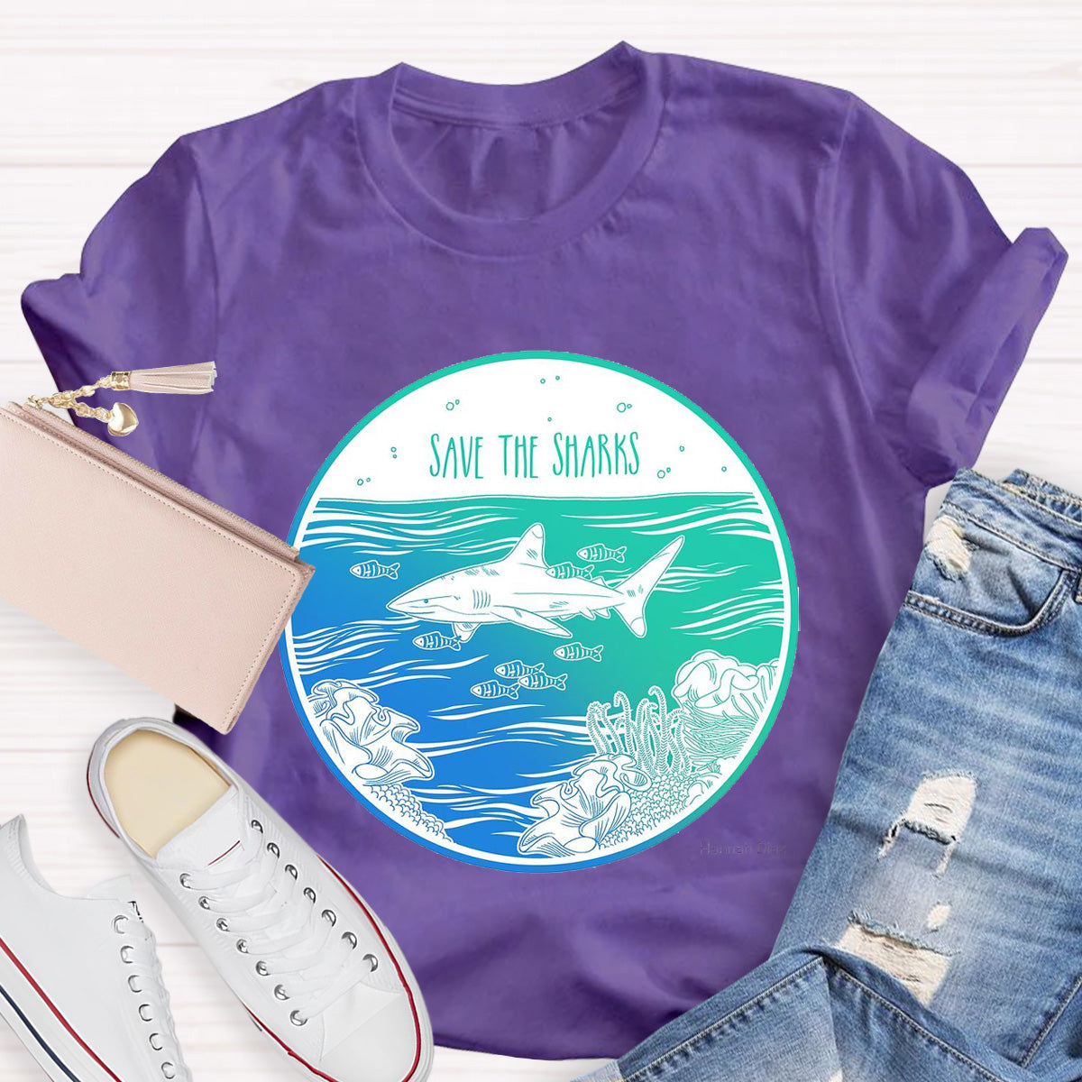Save The Sharks Teacher T-Shirt