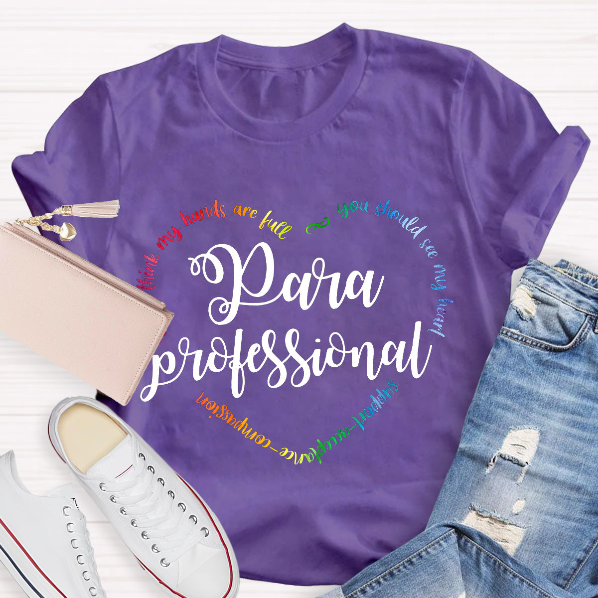 You Should See My Heart Para Teacher Heart T-Shirt